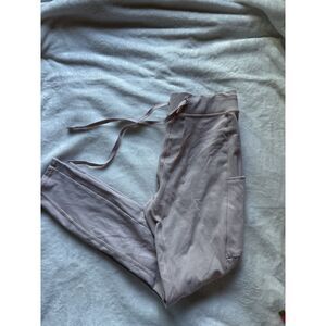 Alo Yoga Womens S Light Pink Leggings Drawstring Waist Side Pockets Yoga Pants